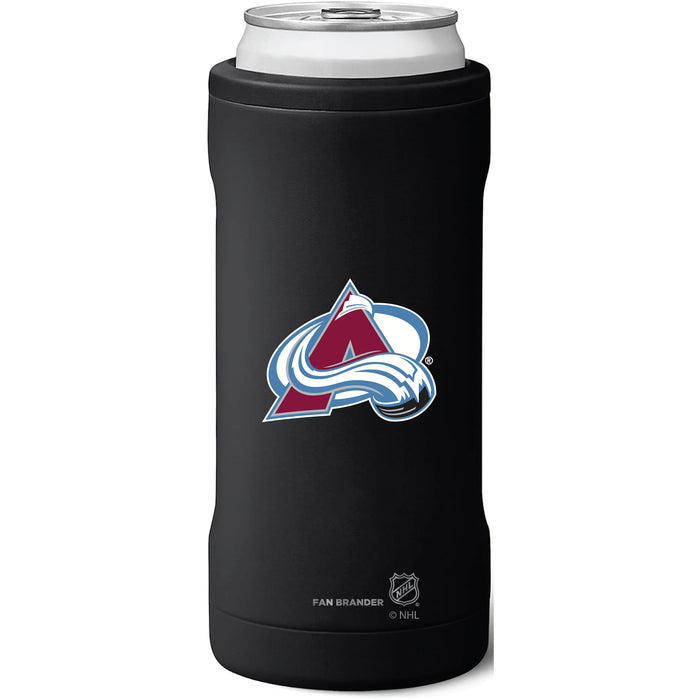 BruMate Slim Insulated Can Cooler with Colorado Avalanche Primary Logo