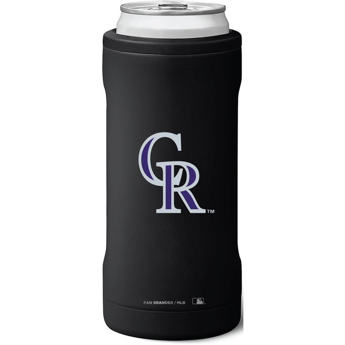 BruMate Slim Insulated Can Cooler with Colorado Rockies Primary Logo