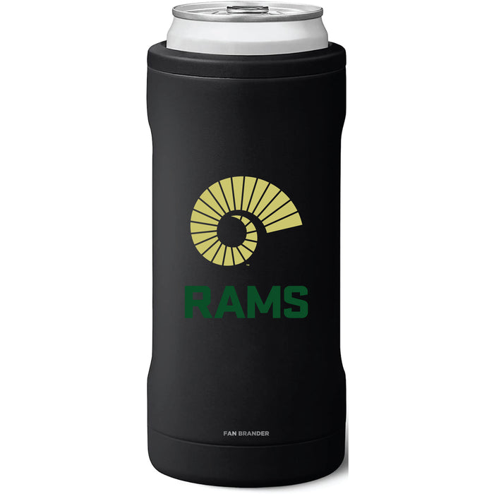 BruMate Slim Insulated Can Cooler with Colorado State Rams Secondary Logo