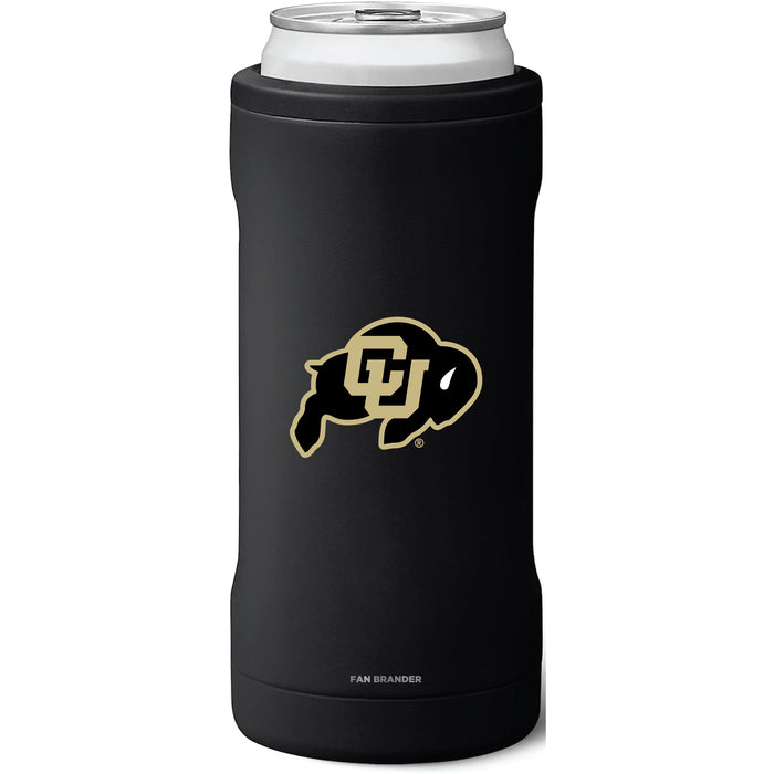 BruMate Slim Insulated Can Cooler with Colorado Buffaloes Primary Logo