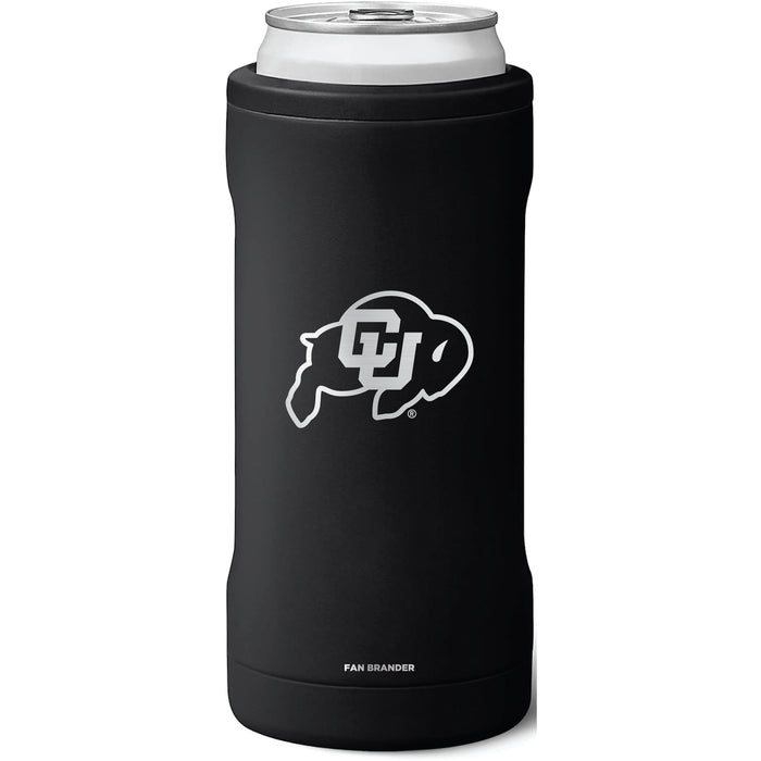 BruMate Slim Insulated Can Cooler with Colorado Buffaloes Primary Logo