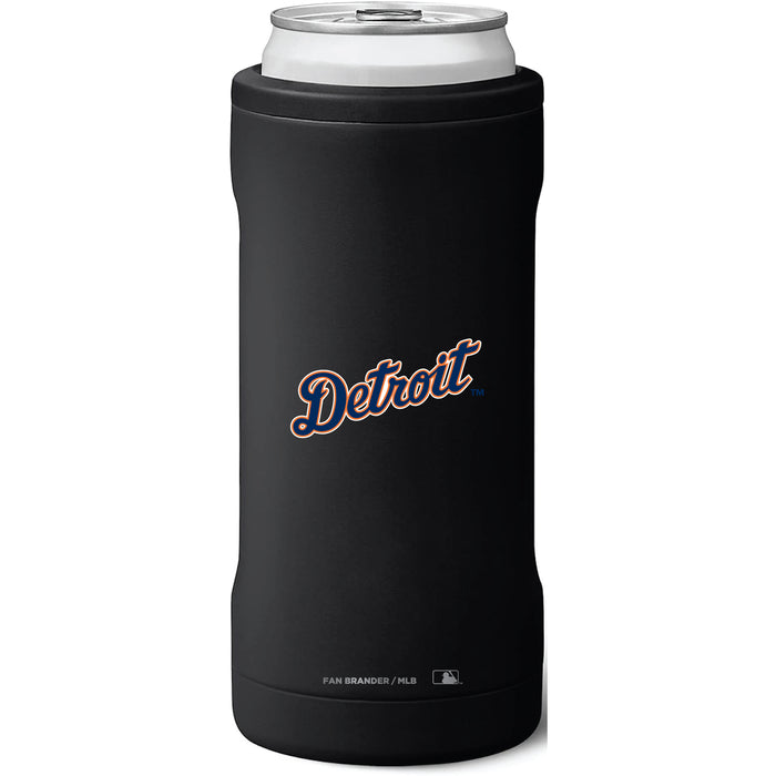 BruMate Slim Insulated Can Cooler with Detroit Tigers Wordmark Logo