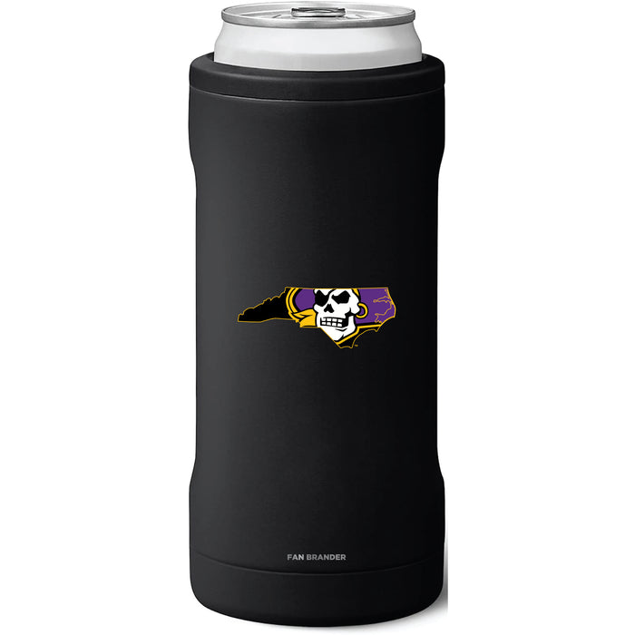 BruMate Slim Insulated Can Cooler with East Carolina Pirates Secondary Logo