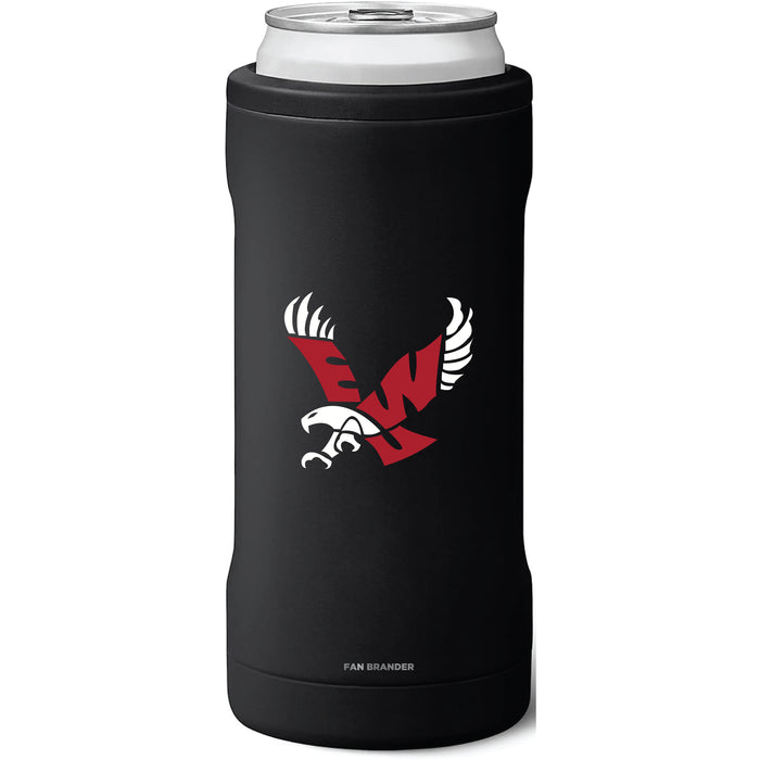 BruMate Slim Insulated Can Cooler with Eastern Washington Eagles Primary Logo