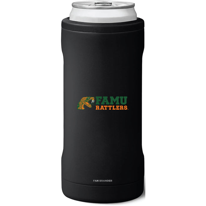 BruMate Slim Insulated Can Cooler with Florida A&M Rattlers Primary Logo