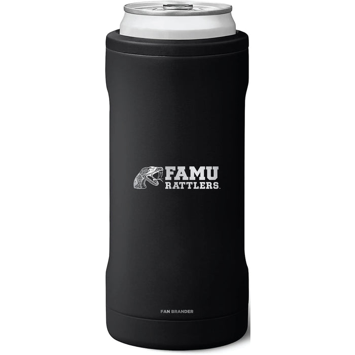 BruMate Slim Insulated Can Cooler with Florida A&M Rattlers Primary Logo