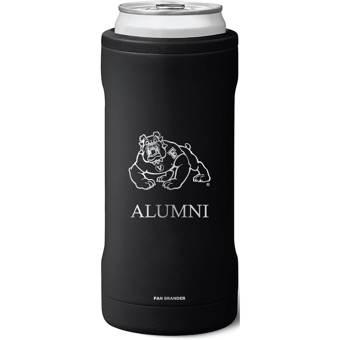 BruMate Slim Insulated Can Cooler with Fresno State Bulldogs Alumni Primary Logo