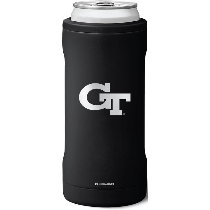 BruMate Slim Insulated Can Cooler with Georgia Tech Yellow Jackets Primary Logo