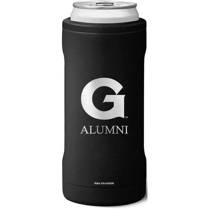 BruMate Slim Insulated Can Cooler with Georgetown Hoyas Alumni Primary Logo