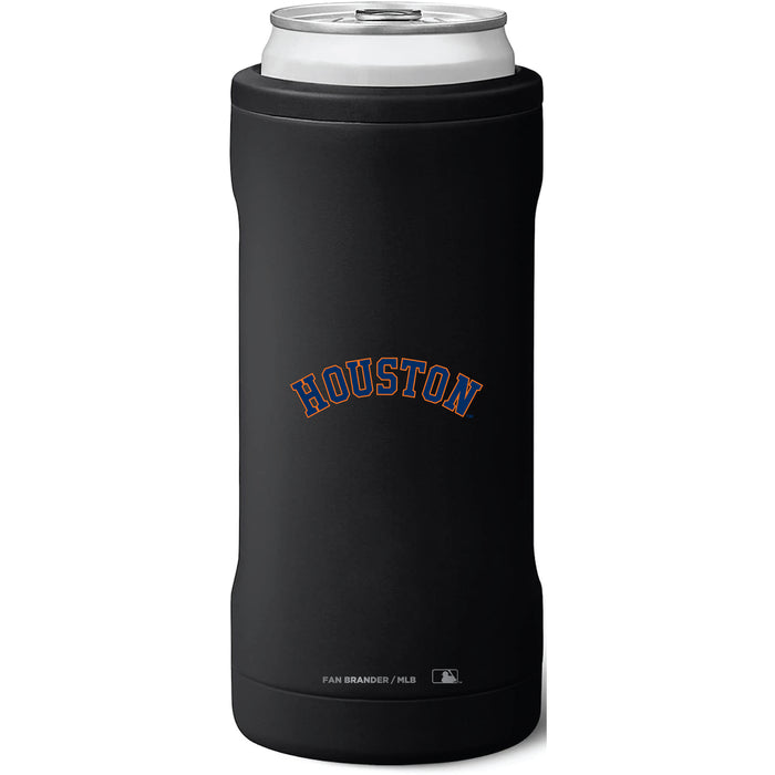 BruMate Slim Insulated Can Cooler with Houston Astros Wordmark Logo