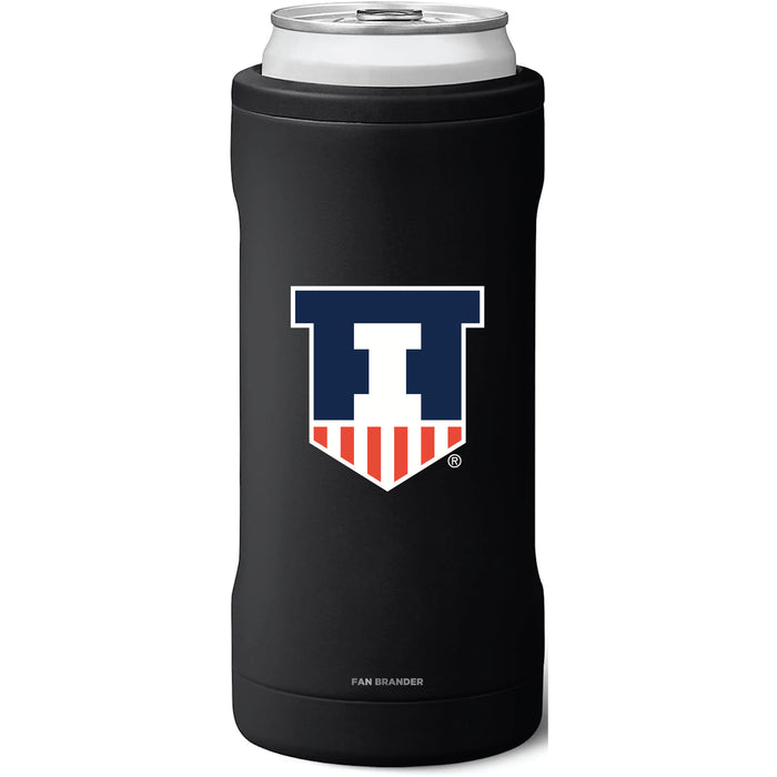 BruMate Slim Insulated Can Cooler with Illinois Fighting Illini Secondary Logo