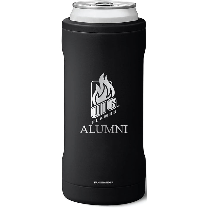 BruMate Slim Insulated Can Cooler with Illinois @ Chicago Flames Alumni Primary Logo