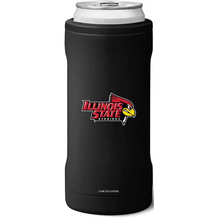 BruMate Slim Insulated Can Cooler with Illinois State Redbirds Primary Logo