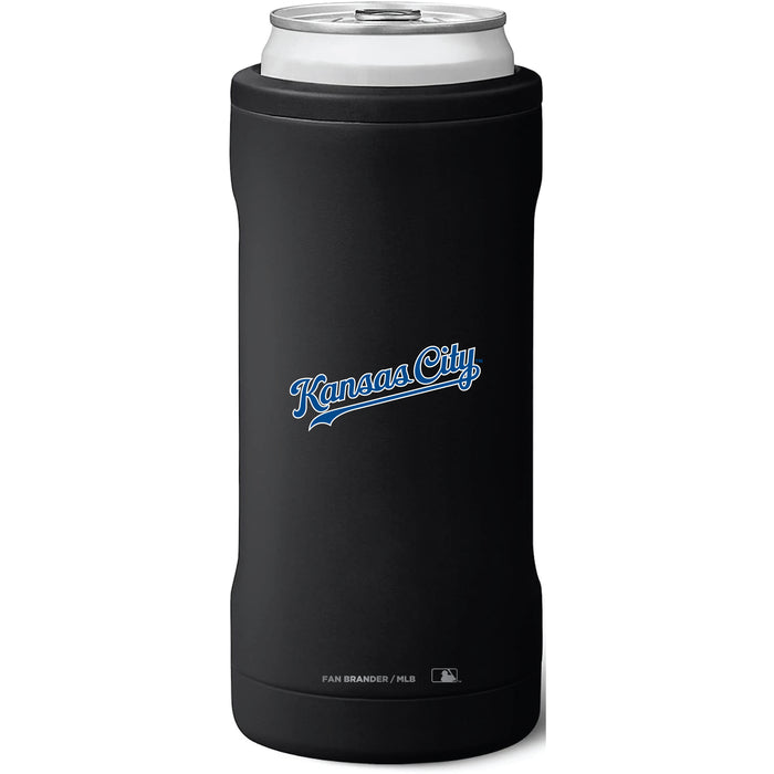 BruMate Slim Insulated Can Cooler with Kansas City Royals Wordmark Logo