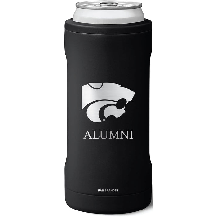 BruMate Slim Insulated Can Cooler with Kansas State Wildcats Alumni Primary Logo
