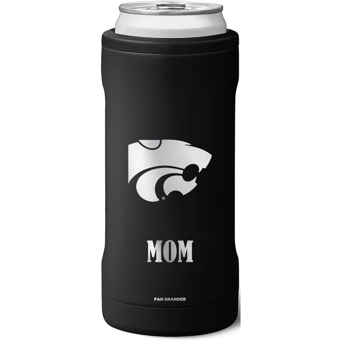 BruMate Slim Insulated Can Cooler with Kansas State Wildcats Mom Primary Logo