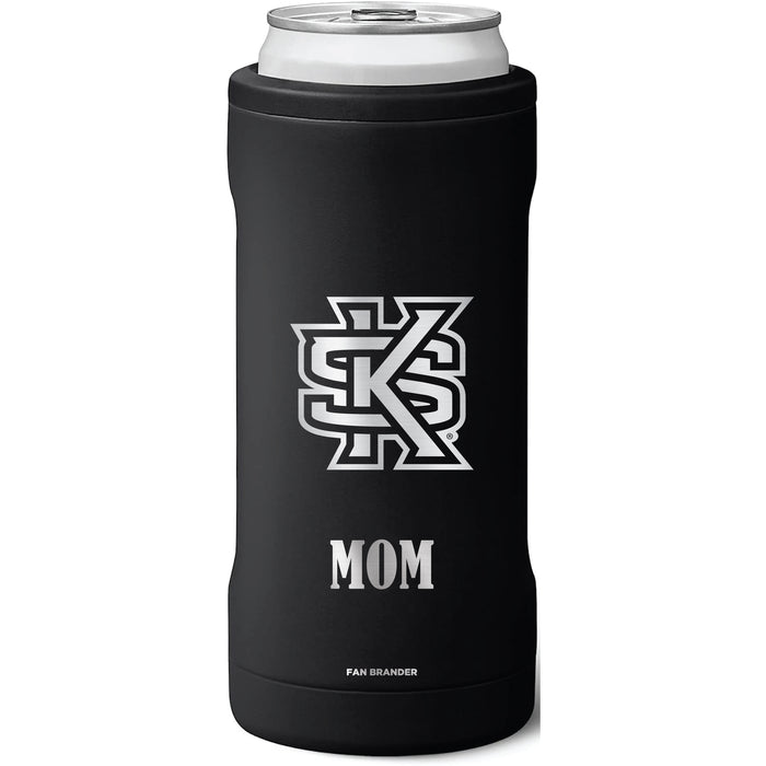 BruMate Slim Insulated Can Cooler with Kennesaw State Owls Mom Primary Logo