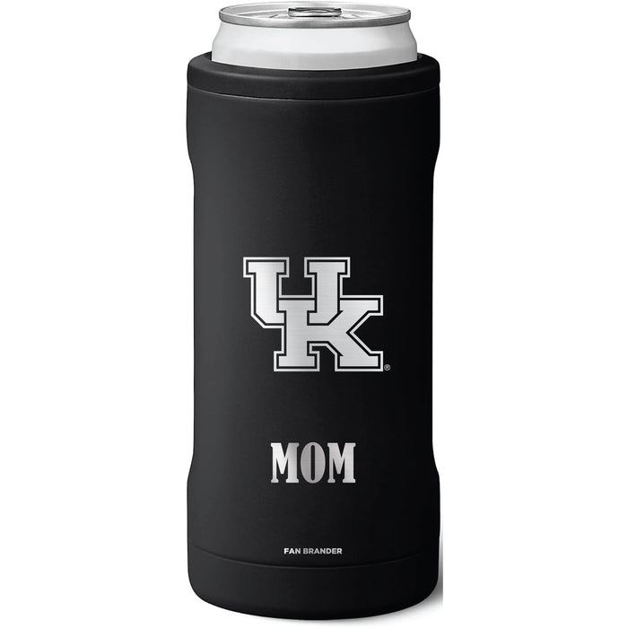 BruMate Slim Insulated Can Cooler with Kentucky Wildcats Mom Primary Logo