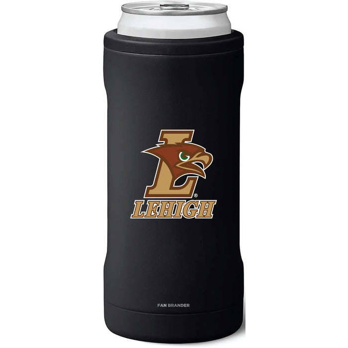 BruMate Slim Insulated Can Cooler with Lehigh Mountain Hawks Primary Logo