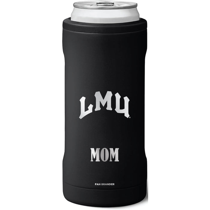BruMate Slim Insulated Can Cooler with Loyola Marymount University Lions Mom Primary Logo
