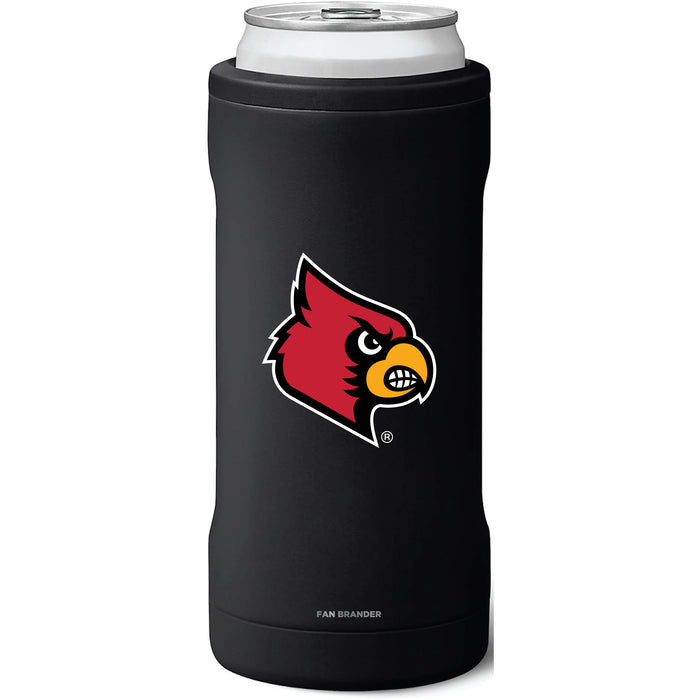 BruMate Slim Insulated Can Cooler with Louisville Cardinals Primary Logo