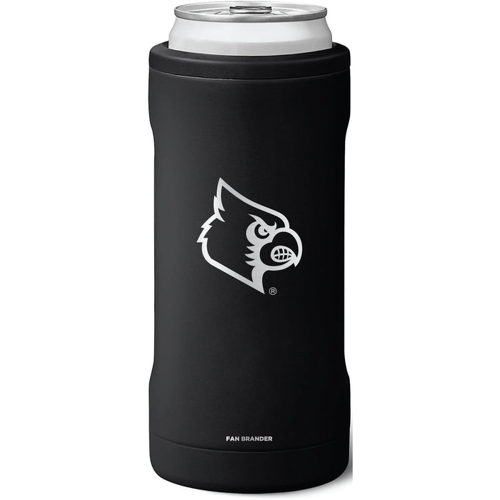 BruMate Slim Insulated Can Cooler with Louisville Cardinals Primary Logo