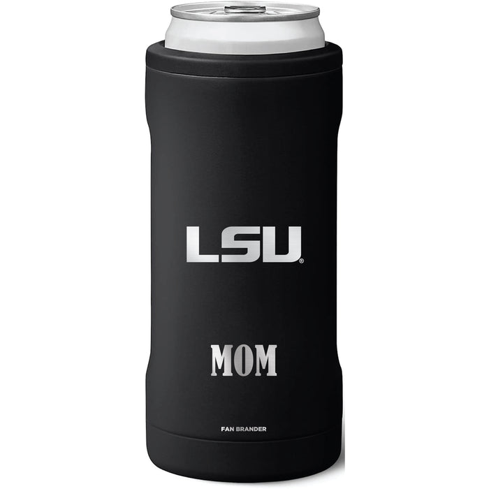 BruMate Slim Insulated Can Cooler with LSU Tigers Mom Primary Logo