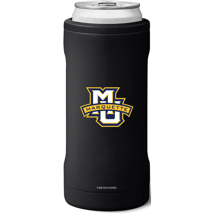 BruMate Slim Insulated Can Cooler with Marquette Golden Eagles Primary Logo