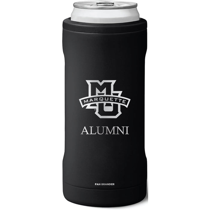 BruMate Slim Insulated Can Cooler with Marquette Golden Eagles Alumni Primary Logo