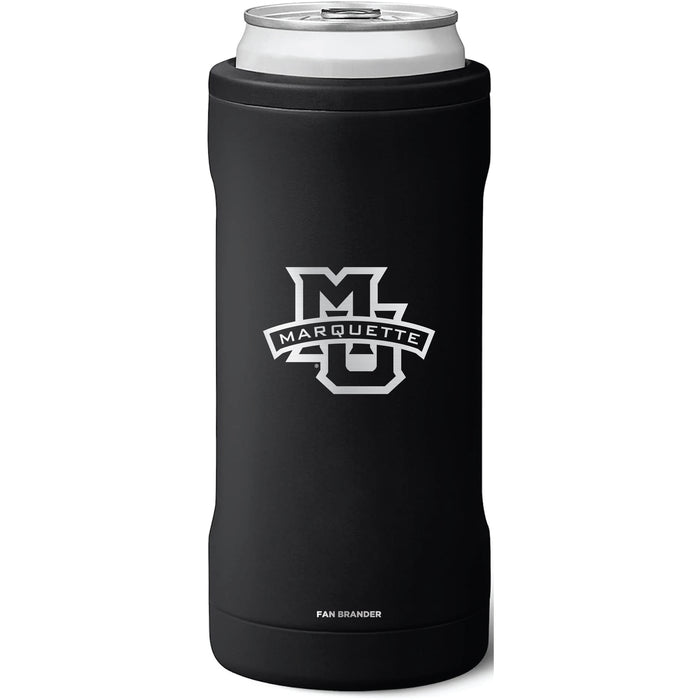 BruMate Slim Insulated Can Cooler with Marquette Golden Eagles Primary Logo