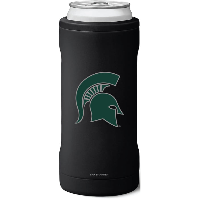 BruMate Slim Insulated Can Cooler with Michigan State Spartans Primary Logo