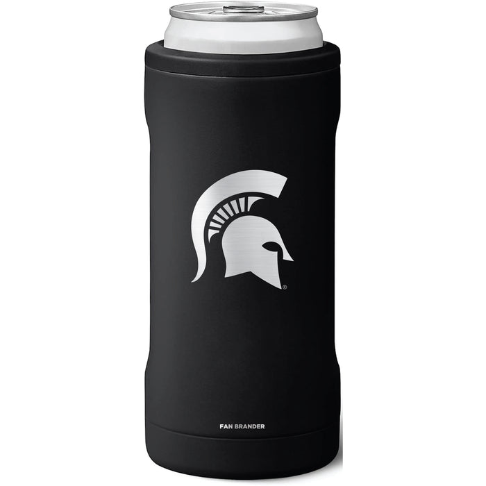 BruMate Slim Insulated Can Cooler with Michigan State Spartans Primary Logo