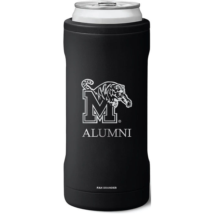 BruMate Slim Insulated Can Cooler with Memphis Tigers Alumni Primary Logo