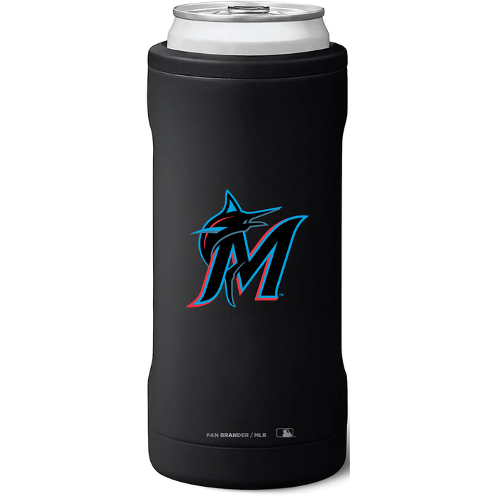 BruMate Slim Insulated Can Cooler with Miami Marlins Secondary Logo