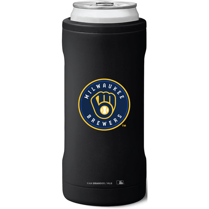 BruMate Slim Insulated Can Cooler with Milwaukee Brewers Primary Logo