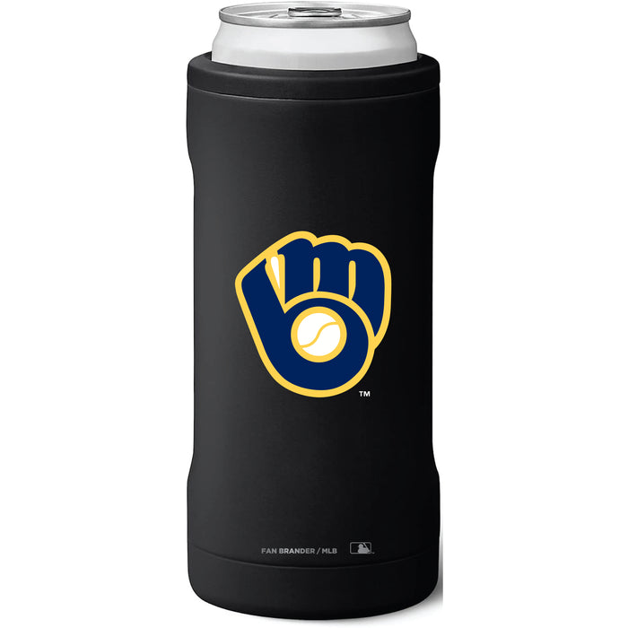 BruMate Slim Insulated Can Cooler with Milwaukee Brewers Secondary Logo