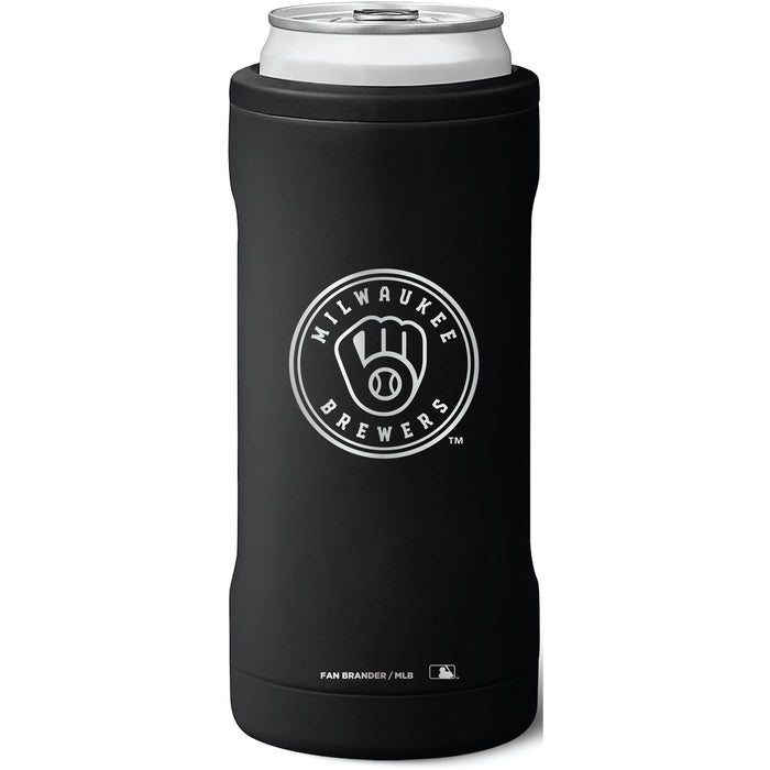 BruMate Slim Insulated Can Cooler with Milwaukee Brewers Primary Logo
