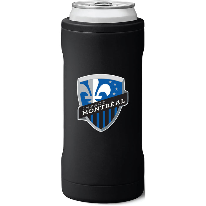 BruMate Slim Insulated Can Cooler with Montreal Impact Primary Logo