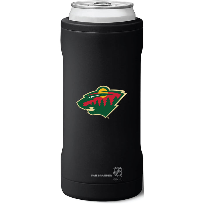 BruMate Slim Insulated Can Cooler with Minnesota Wild Primary Logo