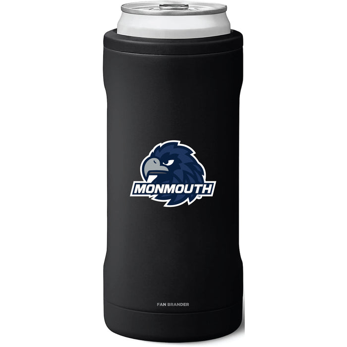 BruMate Slim Insulated Can Cooler with Monmouth Hawks Primary Logo