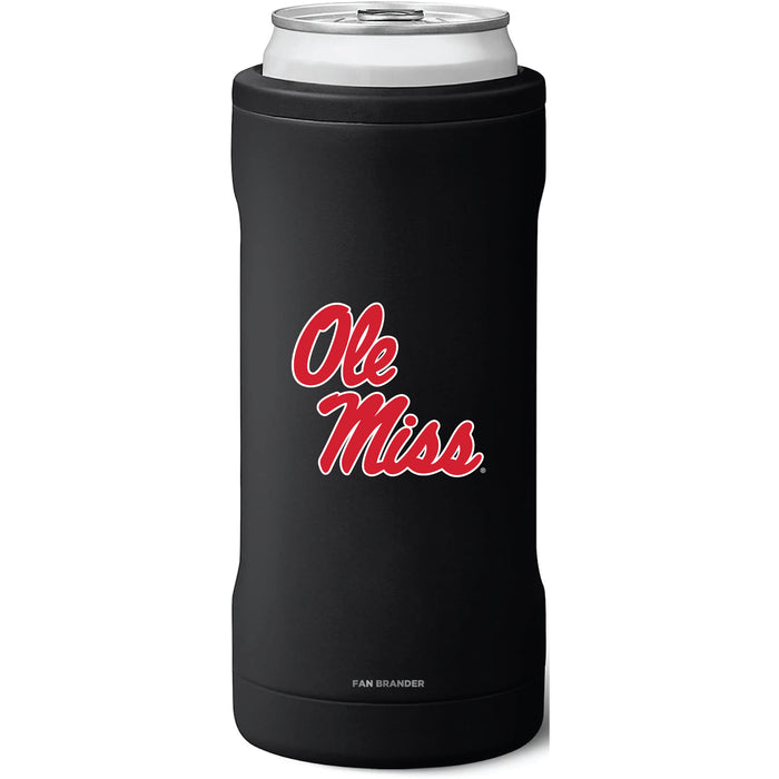 BruMate Slim Insulated Can Cooler with Mississippi Ole Miss Primary Logo