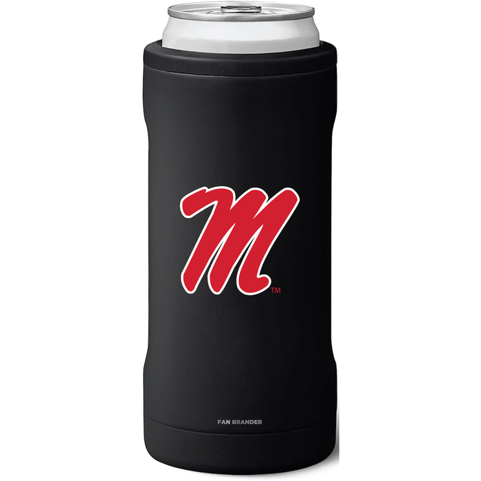 BruMate Slim Insulated Can Cooler with Mississippi Ole Miss Secondary Logo