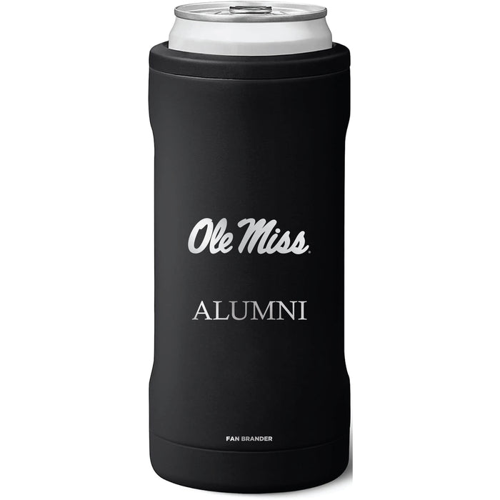 BruMate Slim Insulated Can Cooler with Mississippi Ole Miss Alumni Primary Logo