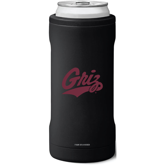 BruMate Slim Insulated Can Cooler with Montana Grizzlies Secondary Logo