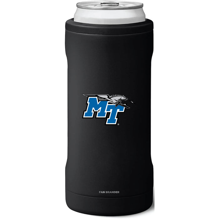 BruMate Slim Insulated Can Cooler with Middle Tennessee State Blue Raiders Primary Logo