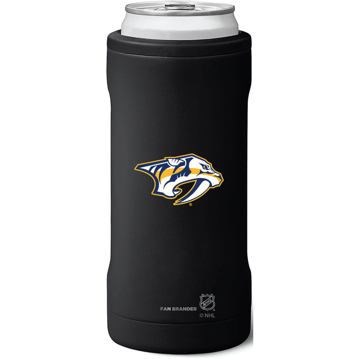 BruMate Slim Insulated Can Cooler with Nashville Predators Primary Logo