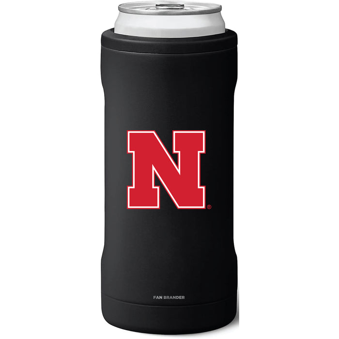 BruMate Slim Insulated Can Cooler with Nebraska Cornhuskers Primary Logo