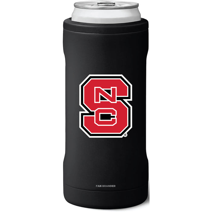 BruMate Slim Insulated Can Cooler with NC State Wolfpack Primary Logo