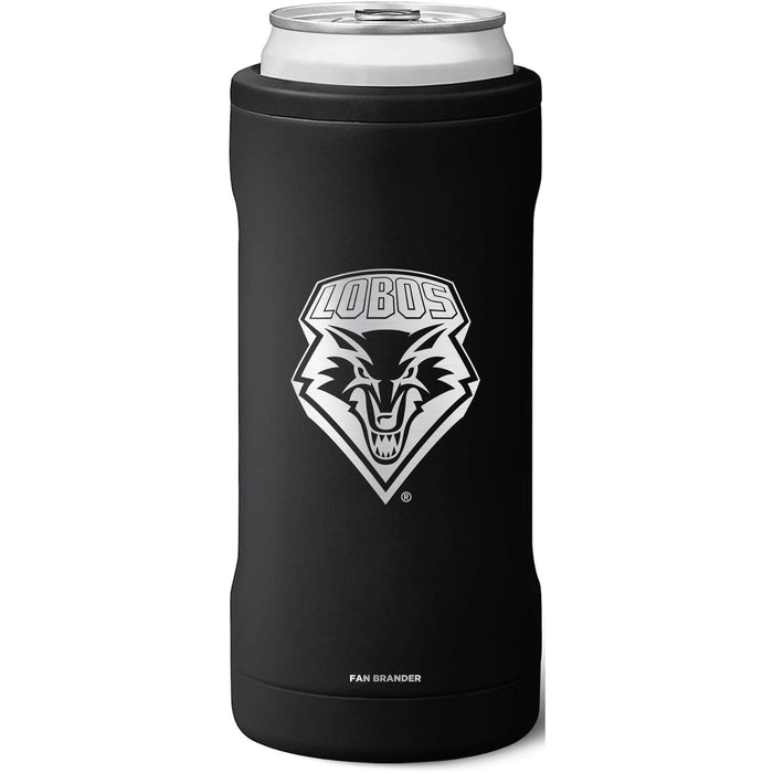 BruMate Slim Insulated Can Cooler with New Mexico Lobos Primary Logo