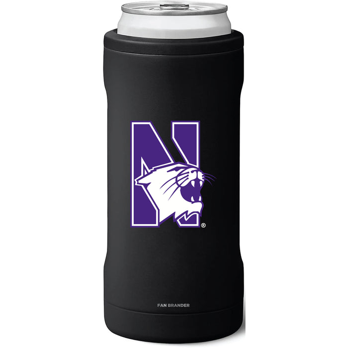 BruMate Slim Insulated Can Cooler with Northwestern Wildcats Secondary Logo